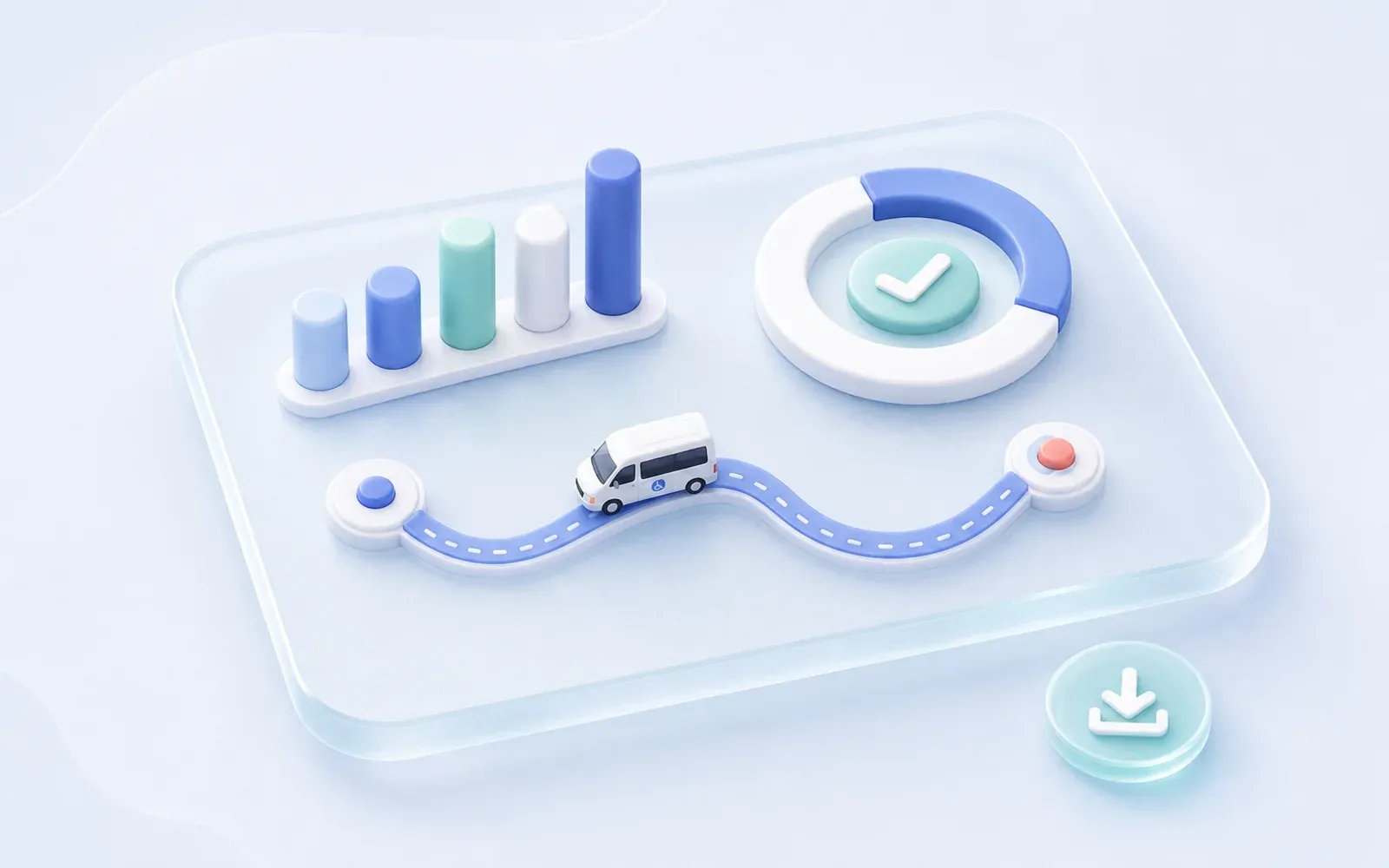 The HealthRide report library with five named reports ready to run