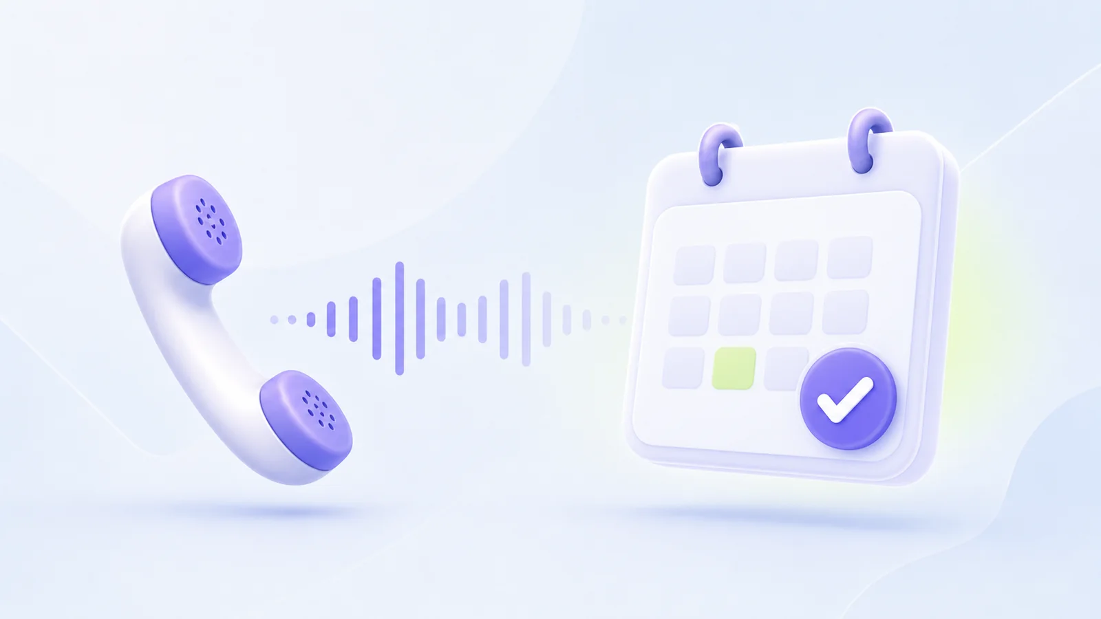 A phone call being answered by the AI receptionist while the booked ride appears on the schedule