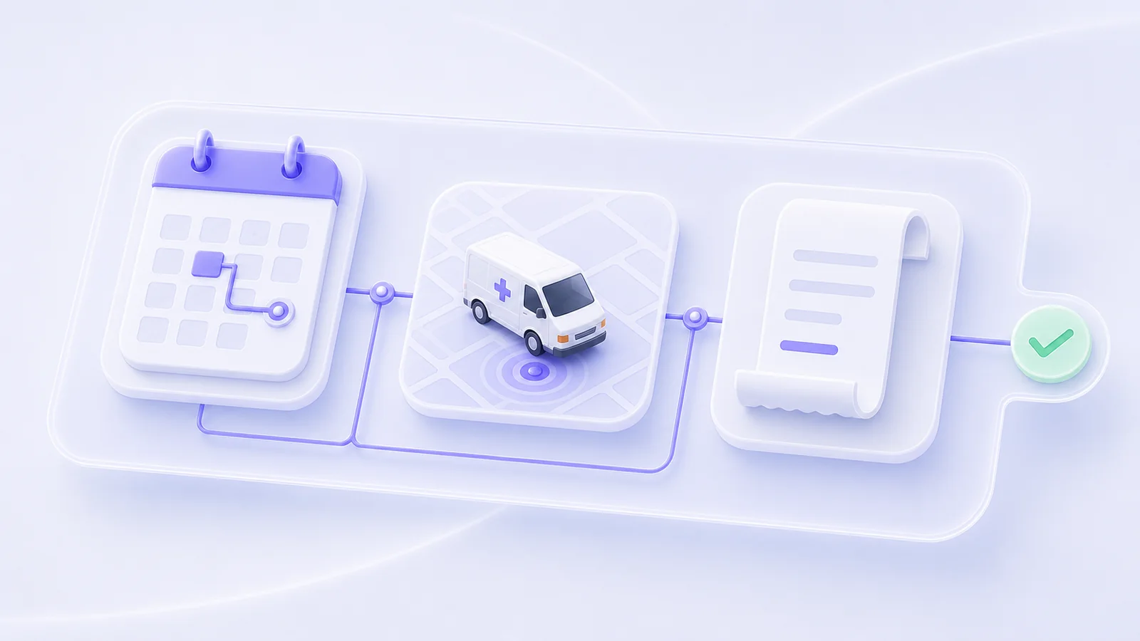 The HealthRide provider portal: a clean, modern operations dashboard
