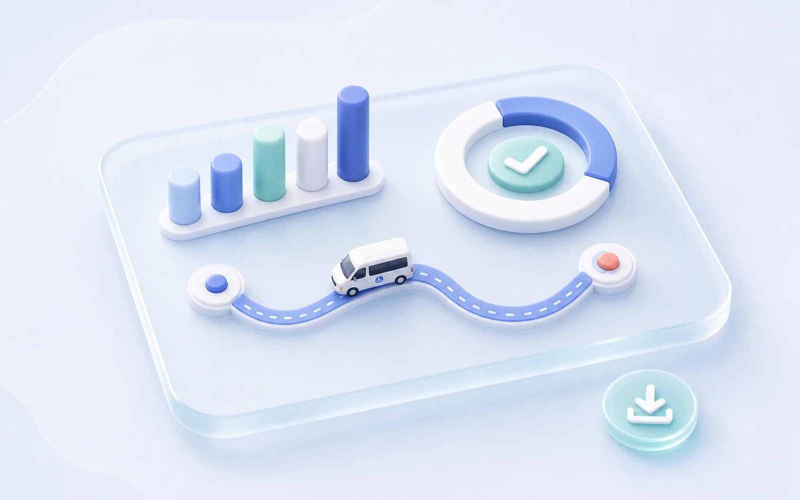 The HealthRide report library with five named reports ready to run