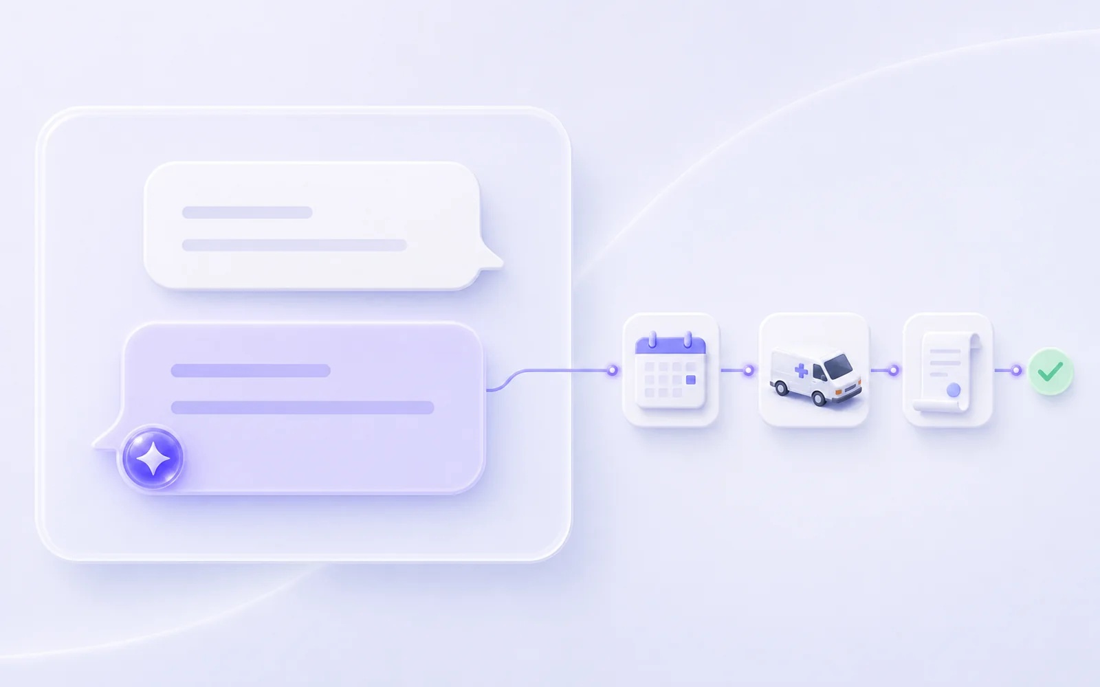 The Ryder AI assistant panel docked beside the HealthRide portal, answering a question about today